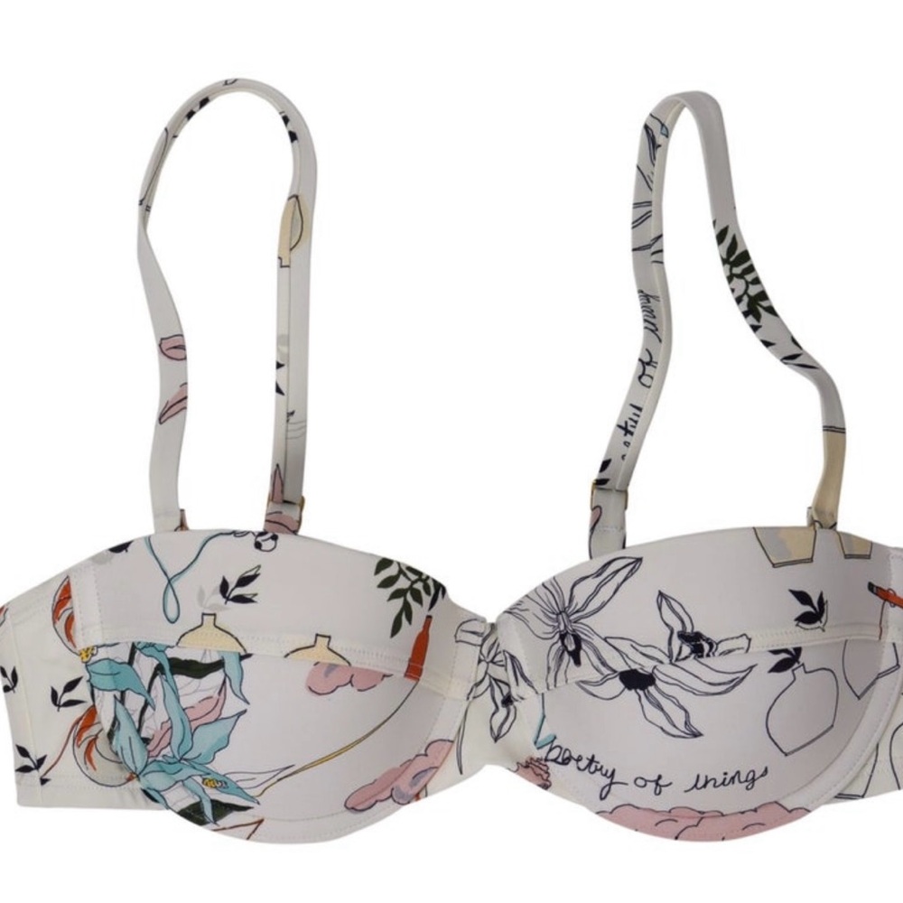 Tory Burch Floral Print Bikini Top